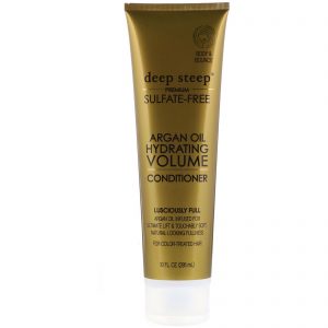 Deep Steep, Óleo de Argan, Condicionador Hidratante Para Volume, Deliciosamente Volumoso, 295ml