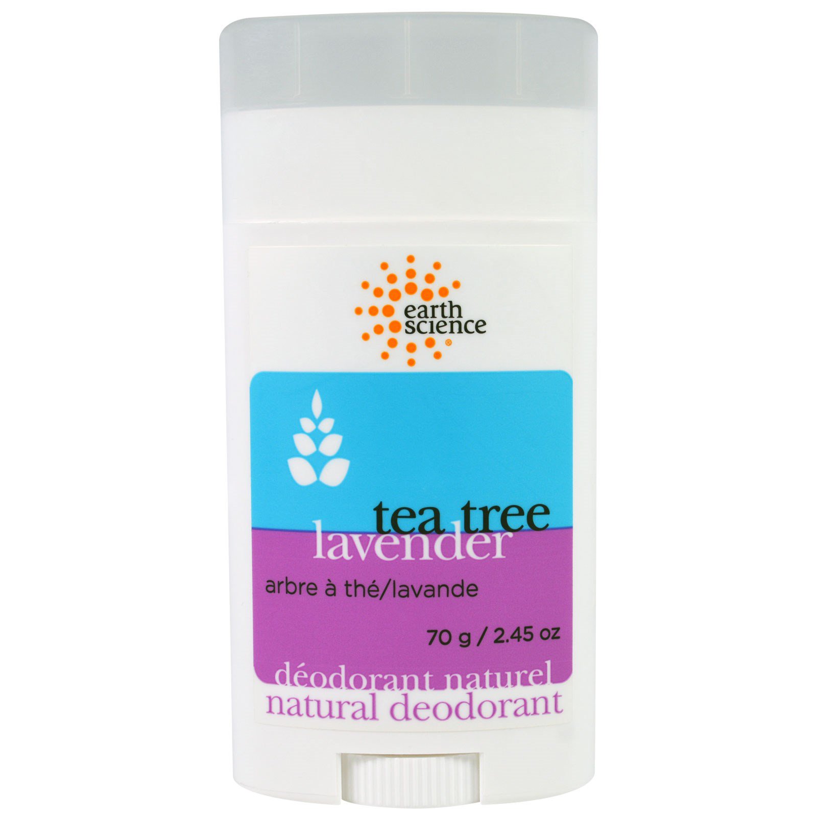 Earth Science, Desodorante natural, Melaleuca, Lavanda, 2,45 oz (70 g)