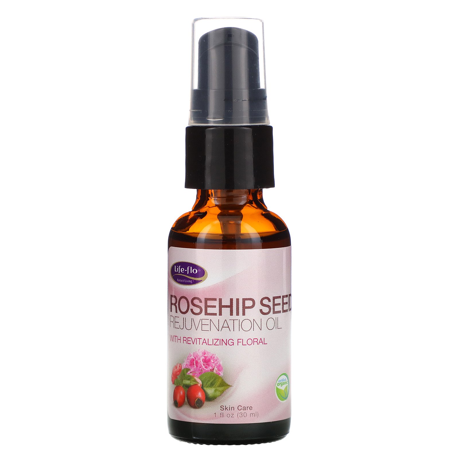 Life-flo, Óleo Rejuvenescedor com Floral Revitalizante de Semente de Quadril de Rosa, 30ml - Imagem 3