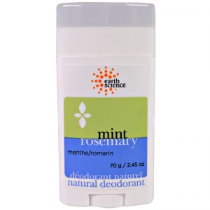 Earth Science, Desodorante Natural, Menta e Alecrim, 2,45 oz (70 g)