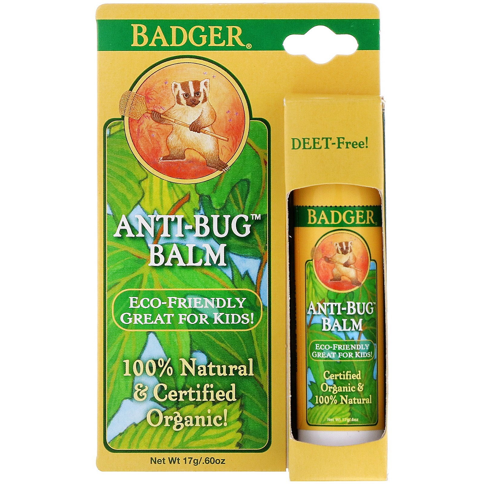 Badger Company, Bálsamo Anti-insetos, 0,60 oz (17 g)