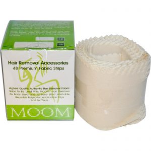 Moom, Acessórios para Depilação, Tiras de Tecido Premium, 48 Tiras