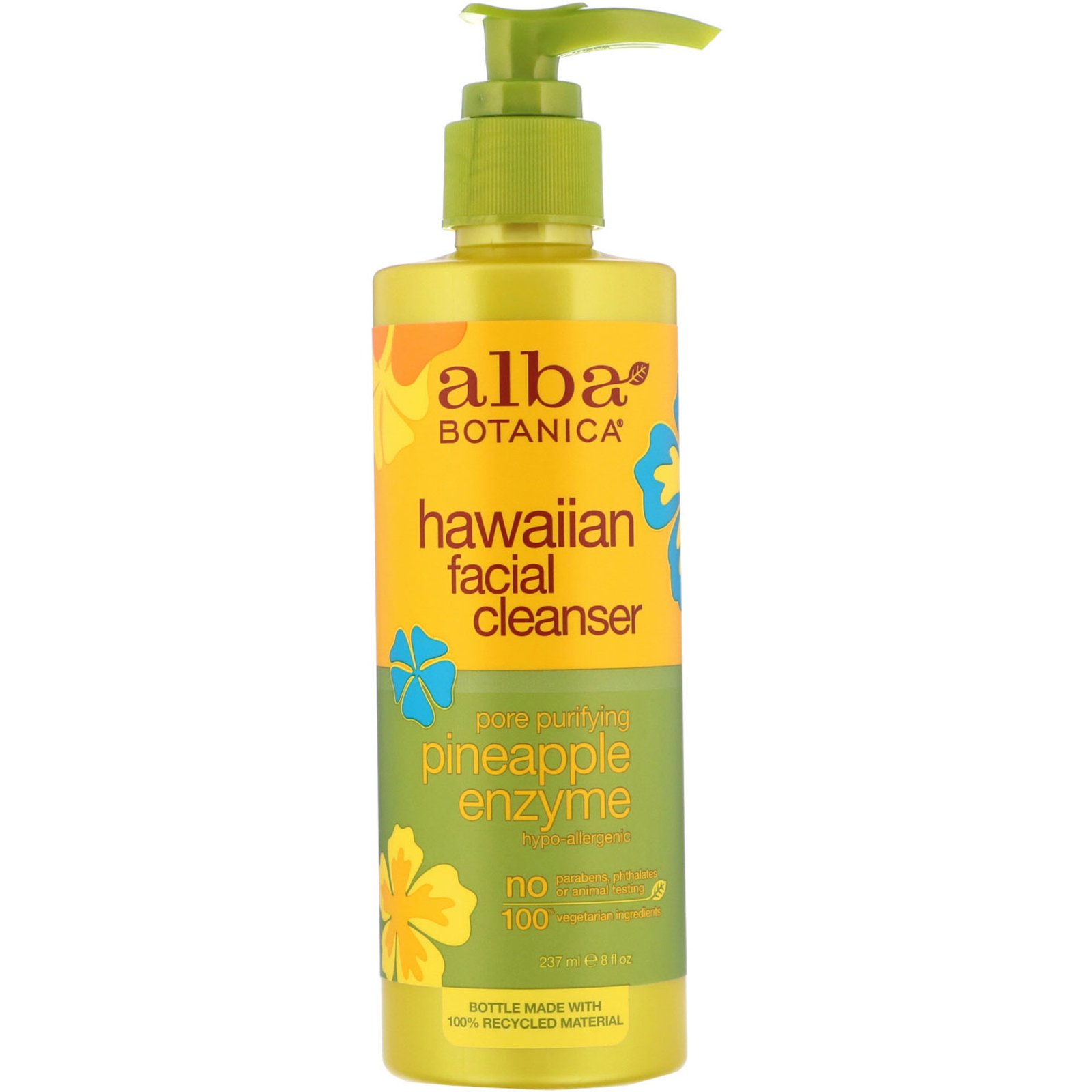 Alba Botanica, Loção de Limpeza Facial, Enzima de abacaxi, 8 fl oz (237 ml)