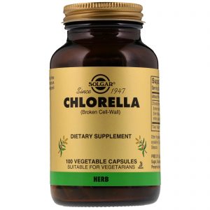 Solgar, Chlorella (Parede Celular Quebrada), 100 Cápsulas Vegetais