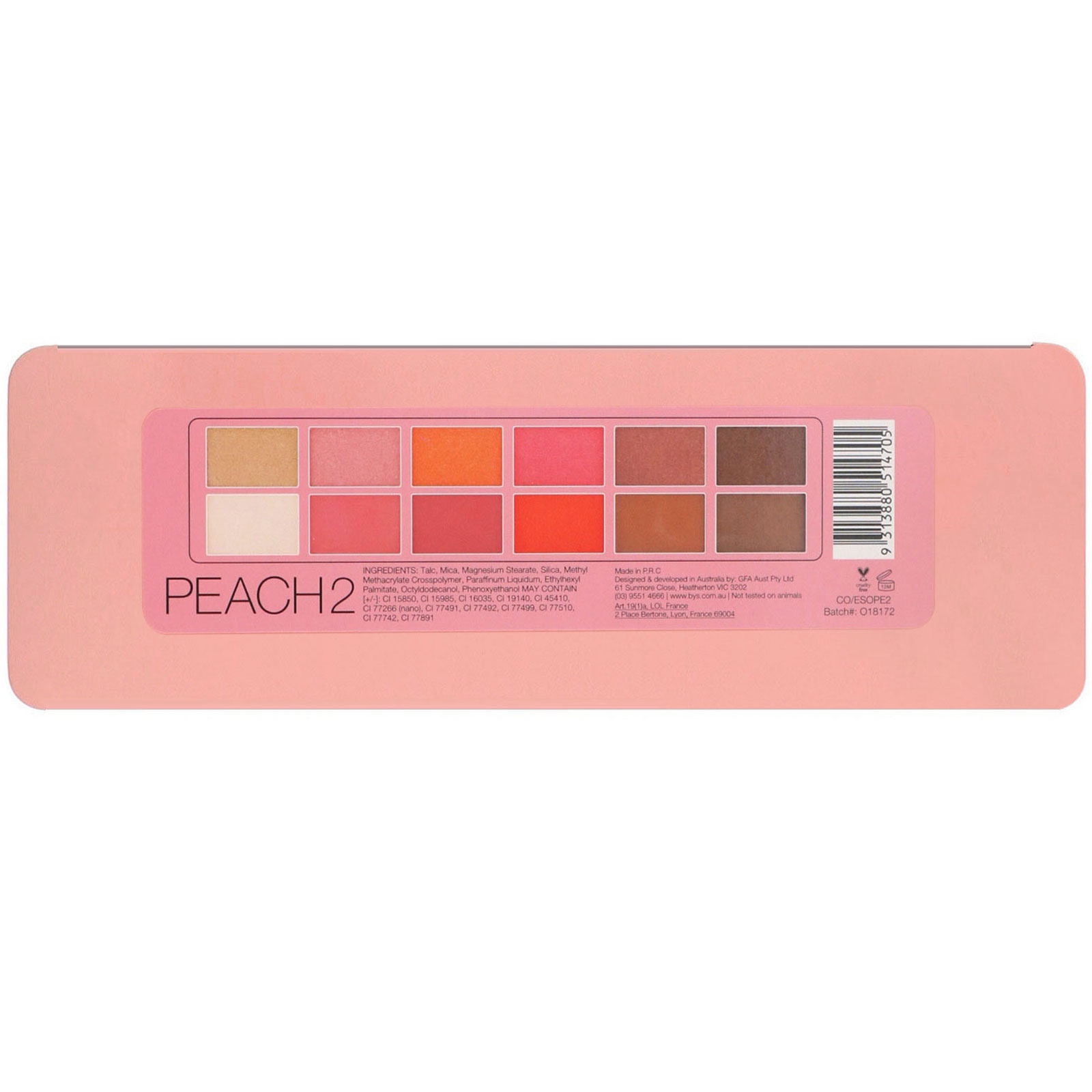 BYS, Peach 2, Paleta de Sombras, 12 g - Imagem 4
