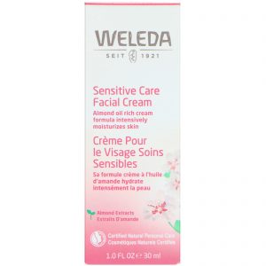 Weleda, Creme facial de cuidados sensíveis, Extratos de Amêndoas, Pele sensível e seca, 1,0 fl oz (30 ml)