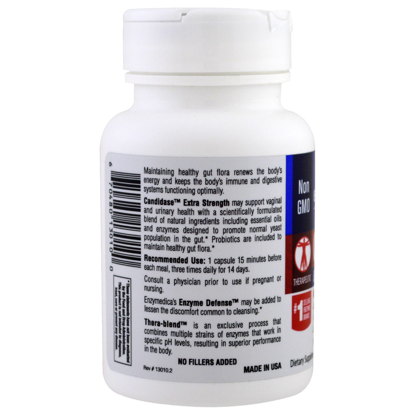 Enzymedica, Candidase, Extra Strength, 42 Cápsulas - Imagem 3