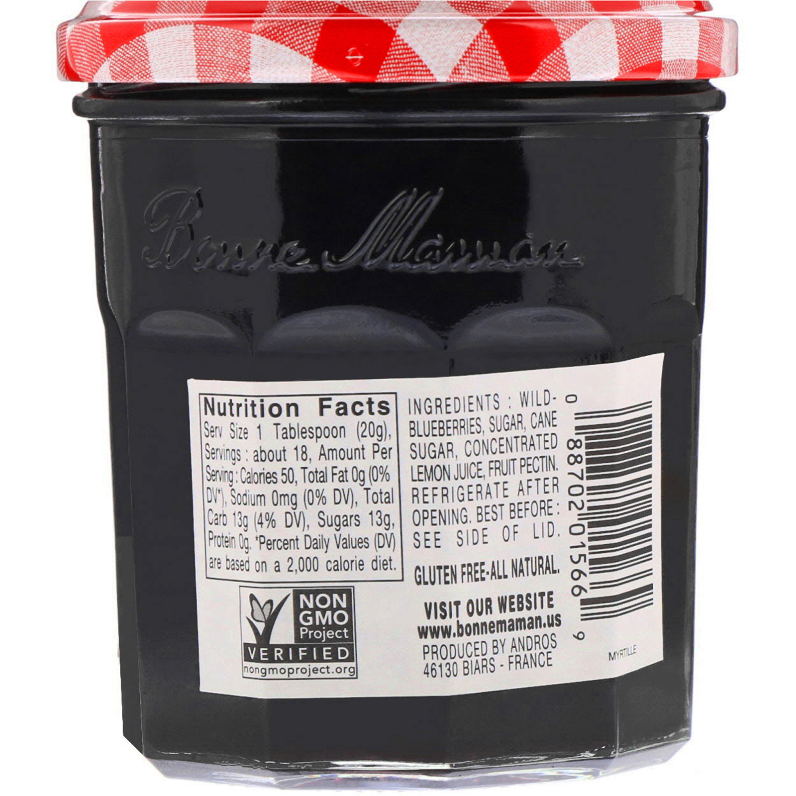 Bonne Maman, Wild Blueberry Preserves, 13 oz (370 g) - Imagem 2