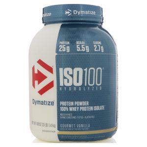 Dymatize Nutrition, ISO100 Hidrolisado, Isolado de Proteína Whey 100%, Baunilha Gourmet, 1,4 kg (3 lb)