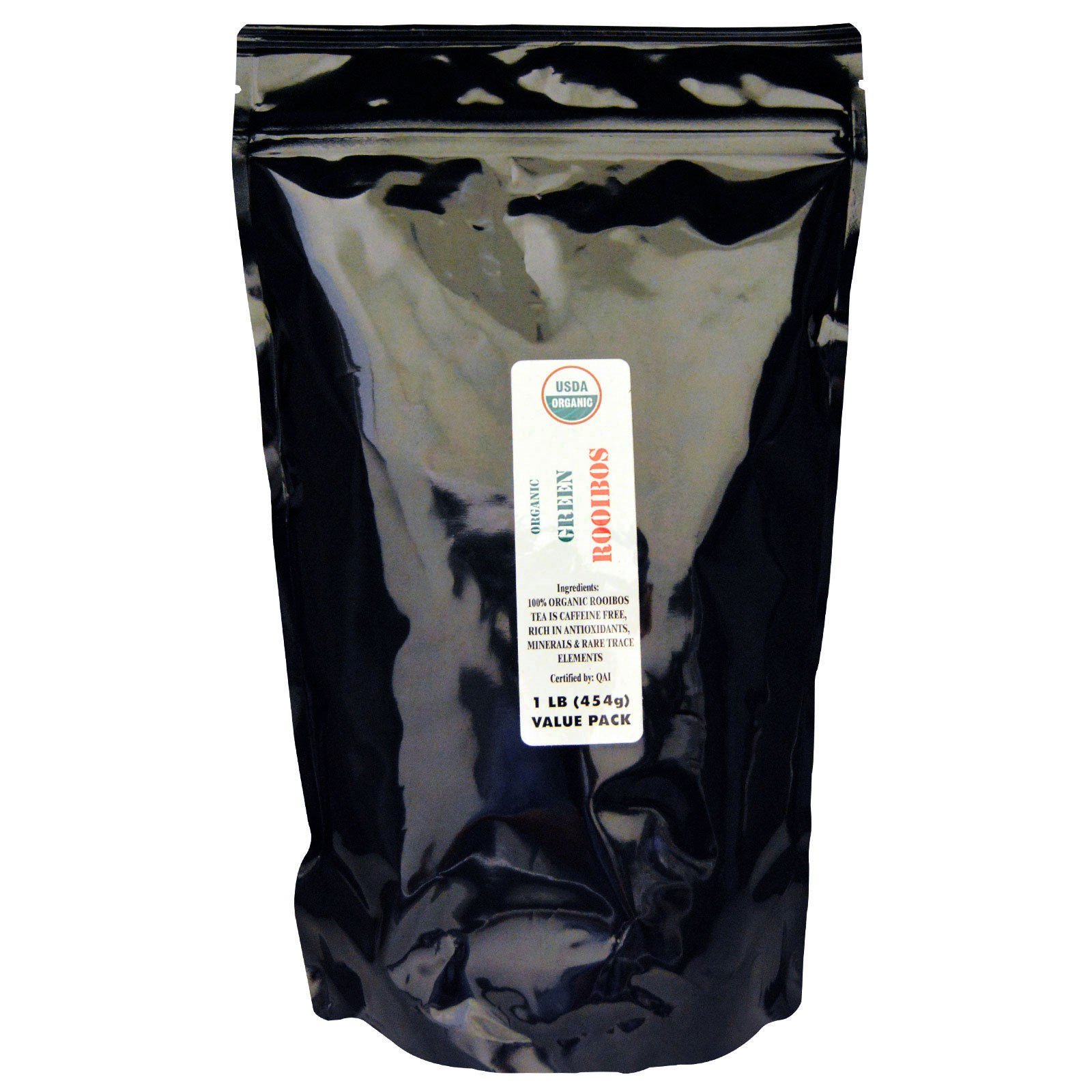 J&R Port Trading Co., Rooibos Verdes Orgânicos, Sem Cafeína, 454 g (1 lb)