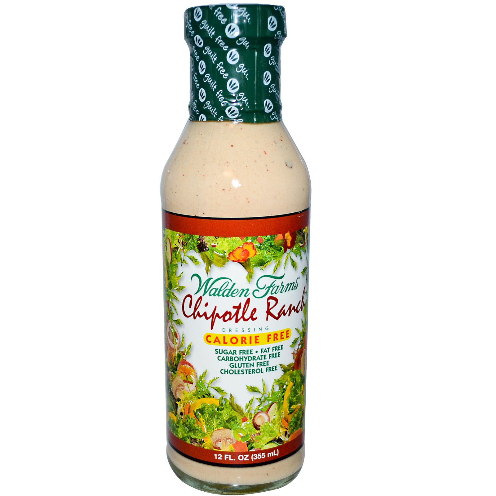 Walden Farms, Molho Chipotle Ranch, 12 fl oz (355 g)