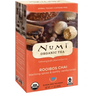 Numi Tea, Chá Orgânico, Herbal Teasans, Chá Rooibos, Sem Cafeína, 18 Saquinhos de Chá, 1,71 oz (48,6 g)