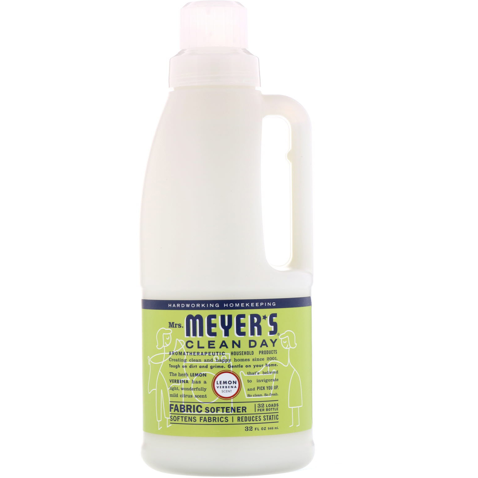 Mrs. Meyers Clean Day, Amaciante, Perfume de Limão Verbena, 32 fl oz (946 ml)