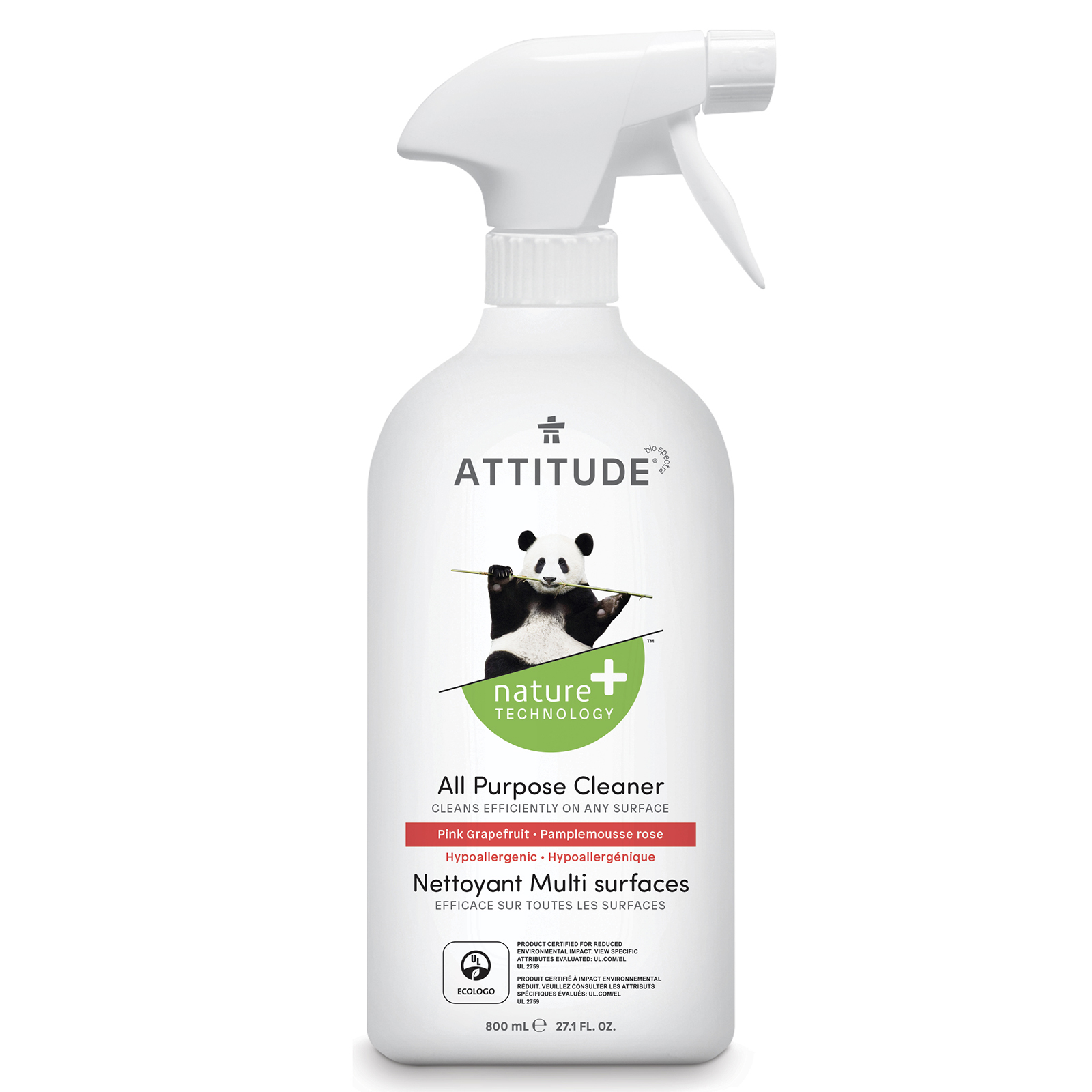 ATTITUDE, All Purpose Cleaner, Pink Grapefruit, 27.1 fl oz (800 ml)