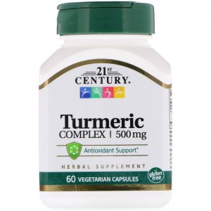 21st Century, Complexo de Cúrcuma, 500 mg, 60 Cápsulas Vegetais