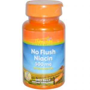 Thompson, No Flush Niacin, 500 mg, 30 Vegetarian Capsules