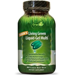 Irwin Naturals, Multivitamínico Living Green Líquido-Gel para Homens, 90 Cápsulas Gelatinosas Líquidas