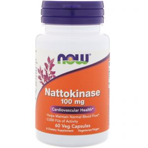 Now Foods, Nattokinase, 100 mg, 60 cápsulas para vegetarianos