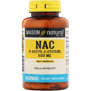 Mason Natural, N-acetilcisteina, 60 Cápsulas