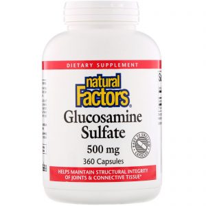Natural Factors, Sulfato de Glucosamina, 500 mg, 360 Cápsulas