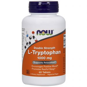 Now Foods, L-Triptofano, Força Dupla, 1.000 mg, 60 Comprimidos