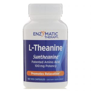 Enzymatic Therapy, L-teanina, 180 cápsulas vegetarians