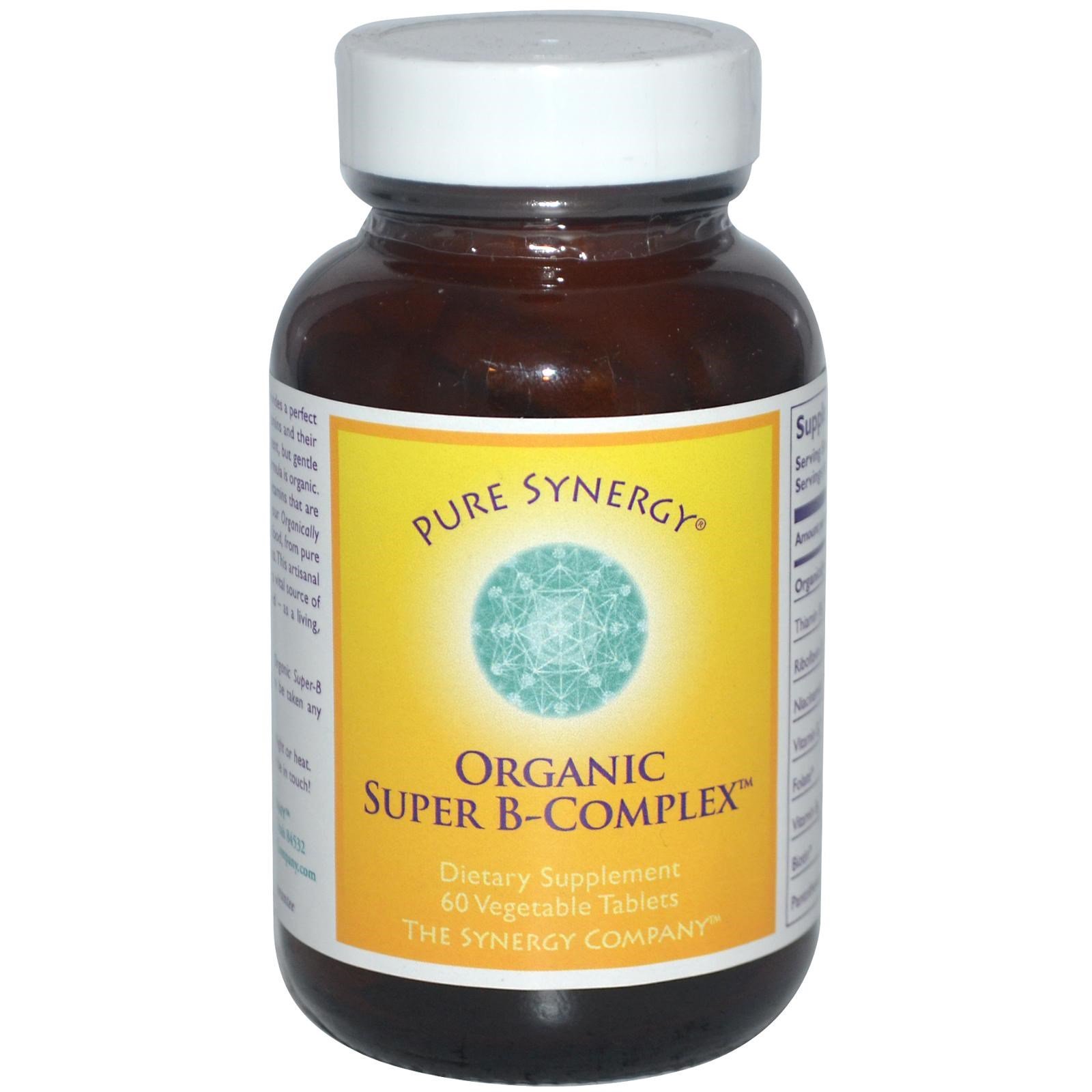 The Synergy Company, Organic Super B-Complex, 60 Comprimidos Vegetais