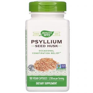 Nature's Way, Casca de psyllium, 525 mg, 180 Cápsulas Vegetais