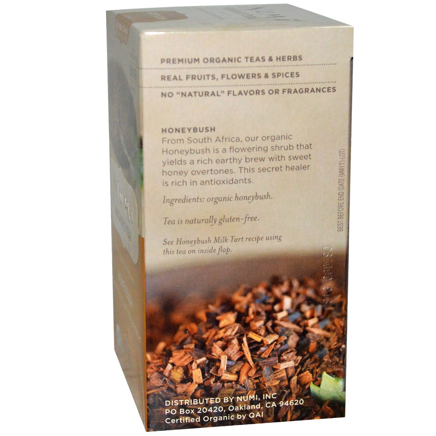 Numi Tea, Chá de Ervas Honeybush - 18 Saquinhos de Chá - Imagem 2