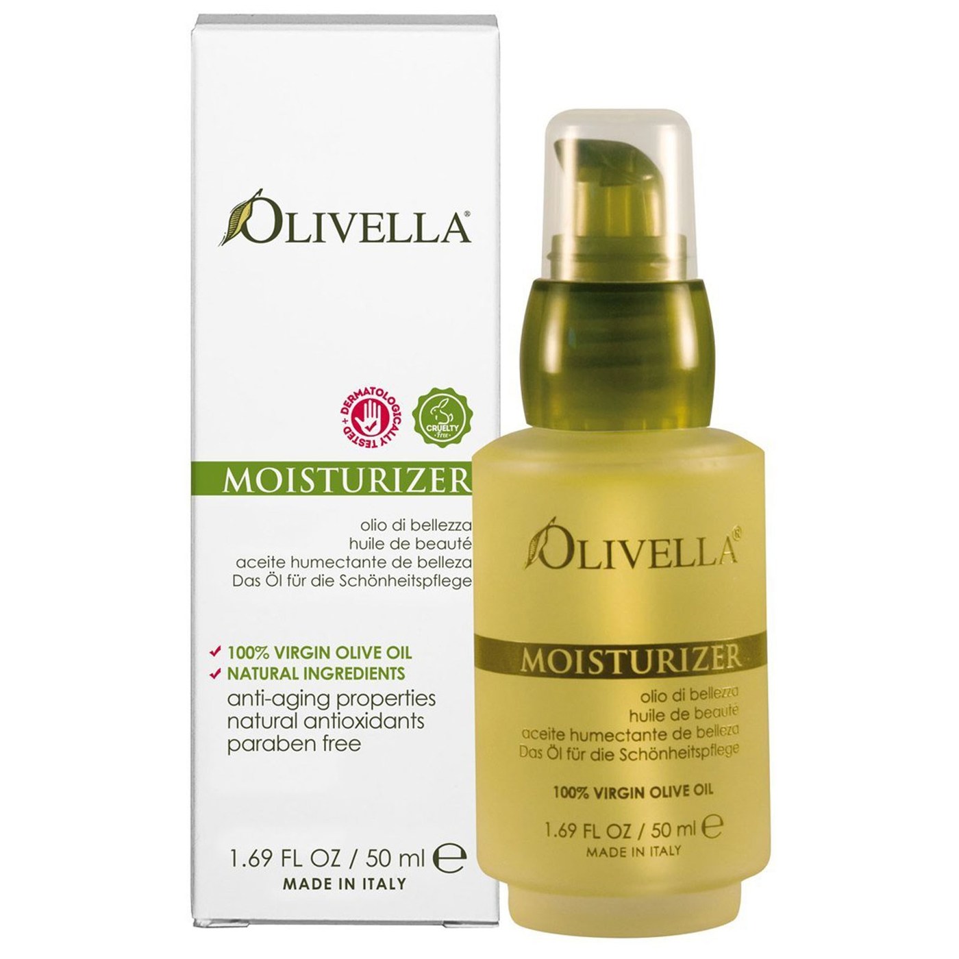 Olivella 1,69 onças bomba de óleo hidratante