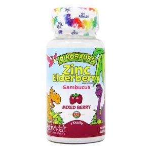Kal, Dinosaurs ActivMelt - Zinco Sabugueiro para Crianças - 90 Tabletes