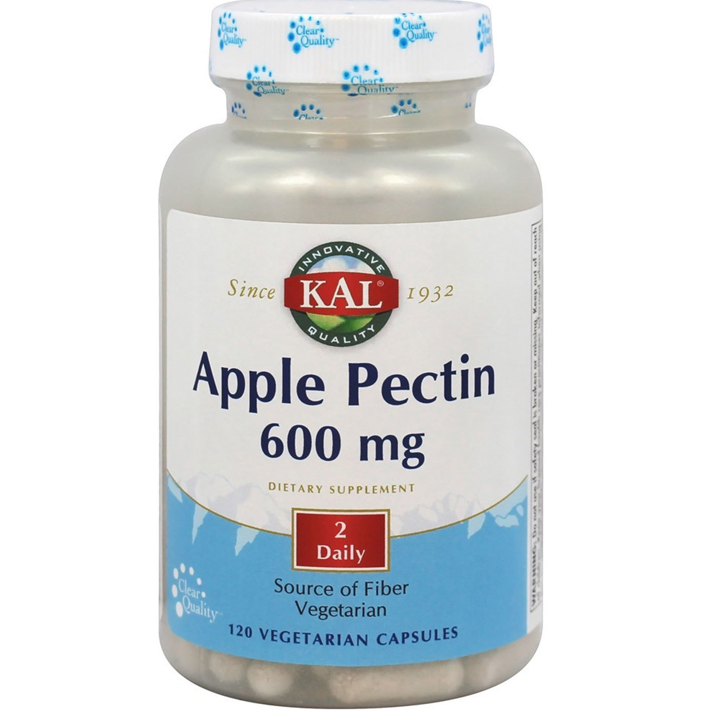 Kal Apple Pectin - 600 mg - 120 Cápsulas Vegetarianas