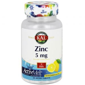 Kal, Zinco 5mg - 60 Microcomprimidos