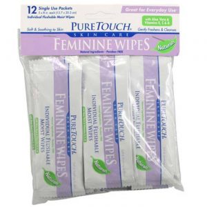 Puretouch Skin Care Wipes Feminine Viagens Pk 12CT