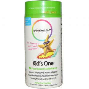 Rainbow Light, Multivitamínico e Mineral Mastigável para Crianças - 30 Comprimidos mastigáveis