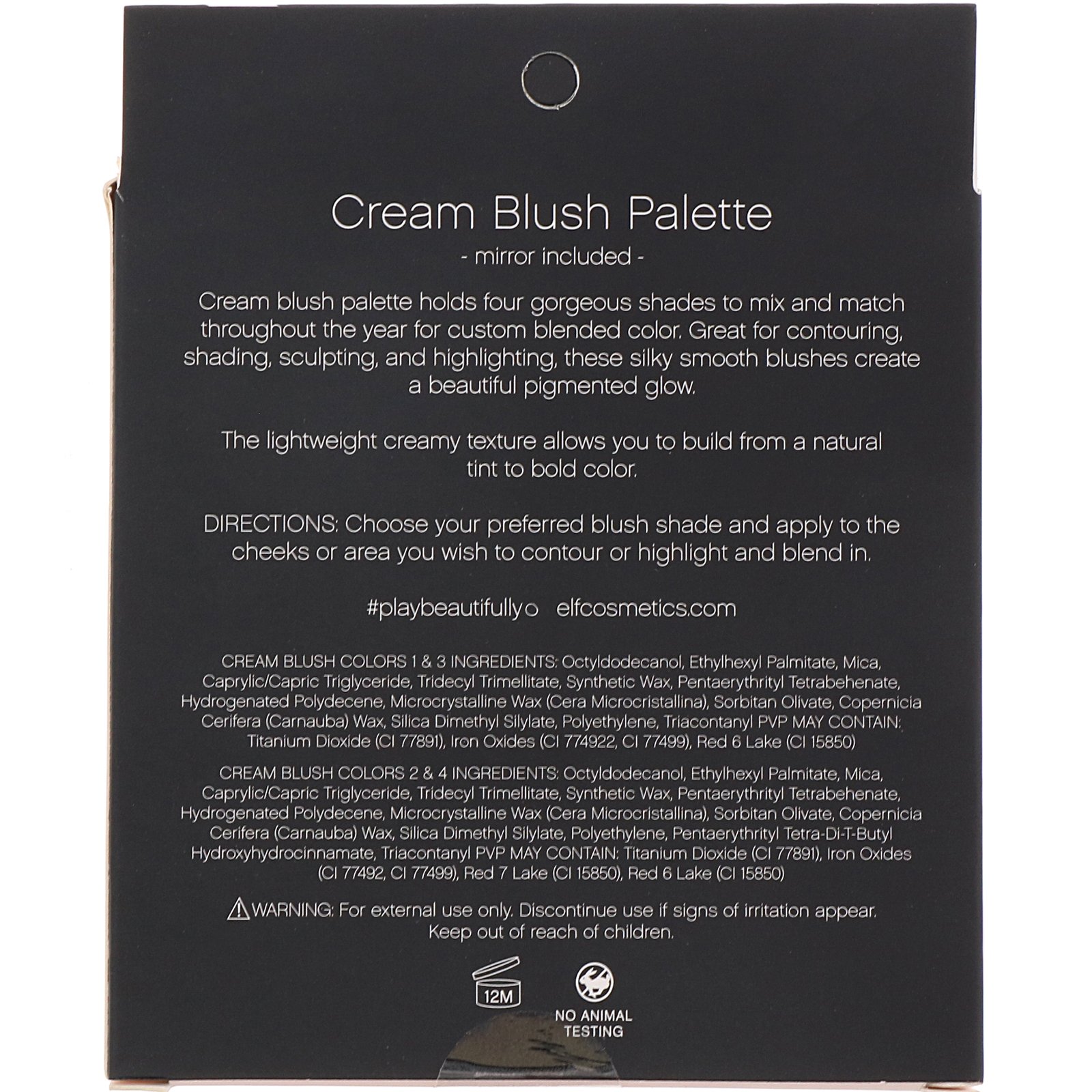 E.L.F., Paleta de Blush Cremoso, Suave, 12,4 g (0,43 oz) - Imagem 3