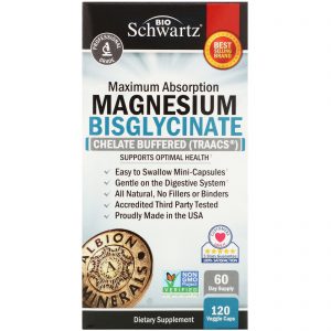 BioSchwartz, Bisglicinato de Magnésio de Máxima Absorção, 120 Minicápsulas