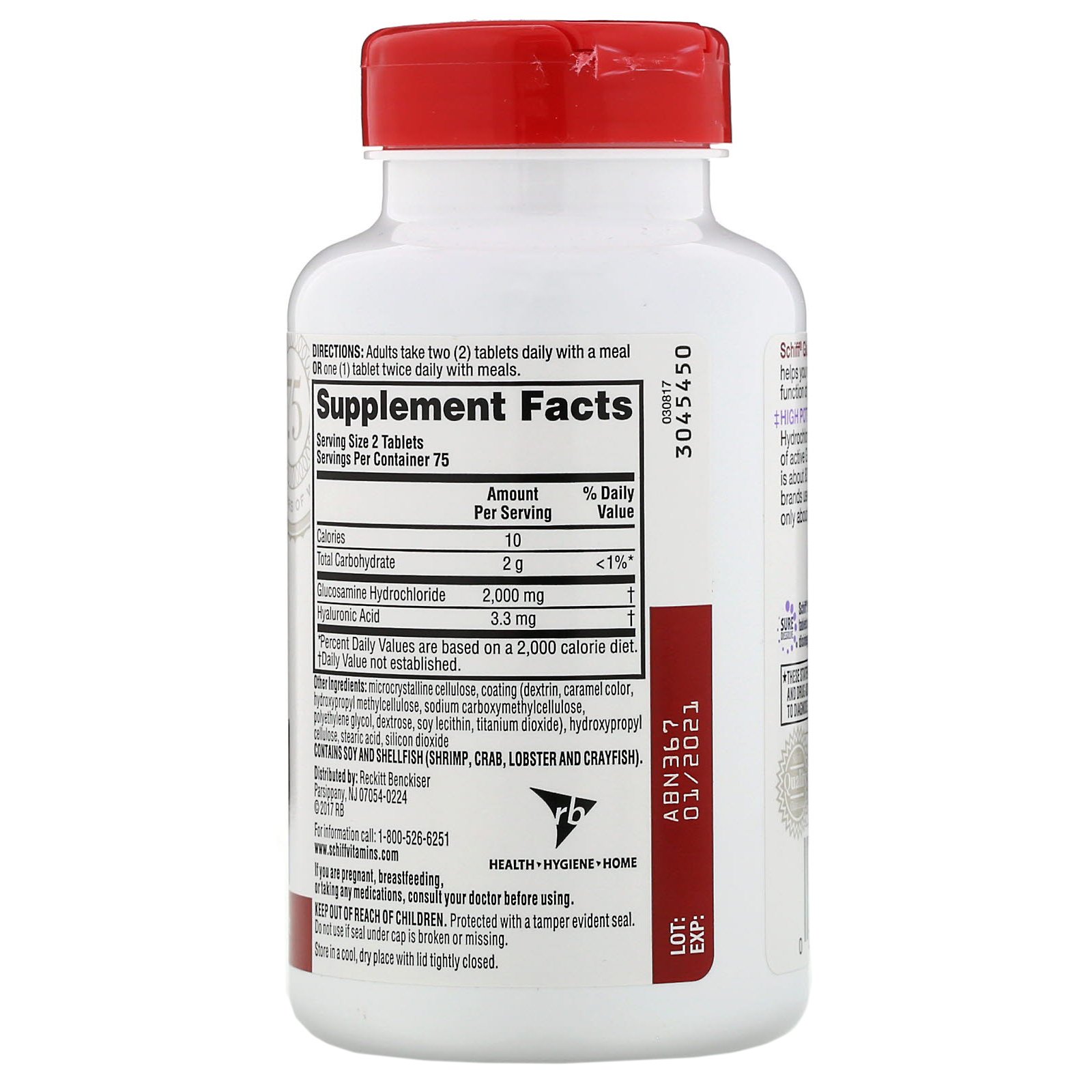 Schiff, Glucosamina, 2000 mg, 150 Comprimidos Revestidos - Imagem 2