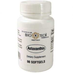 BioTech Pharmacal Astaxantina - 4 mg - 90 Cápsulas em Gel