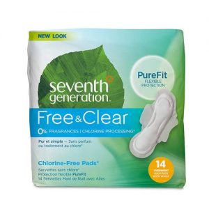 Seventh Generation, Absorventes Notuturnos com Abas - 14 Unidades