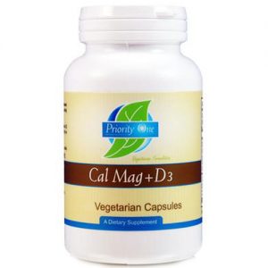 Priority One, Cal Mag+D3 - 90 Cápsulas Vegetarianas