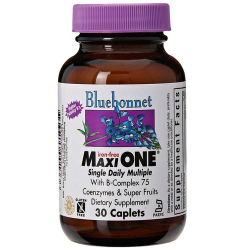 Bluebonnet Nutrition MAXI One, Iron Free - 30 Caplets