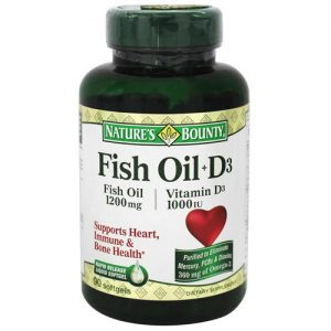 Nature's Bounty, Óleo de Peixe + D3 1,200 mg - 90 Cápsulas em Gel