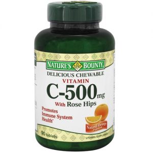 Nature's Bounty, Vitamina C com Rosa Mosqueta - 90 Comprimidos Mastigáveis