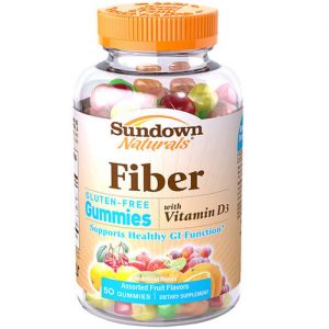 Sundown Naturals, Fibra 1,000 IU - 50 Gomas