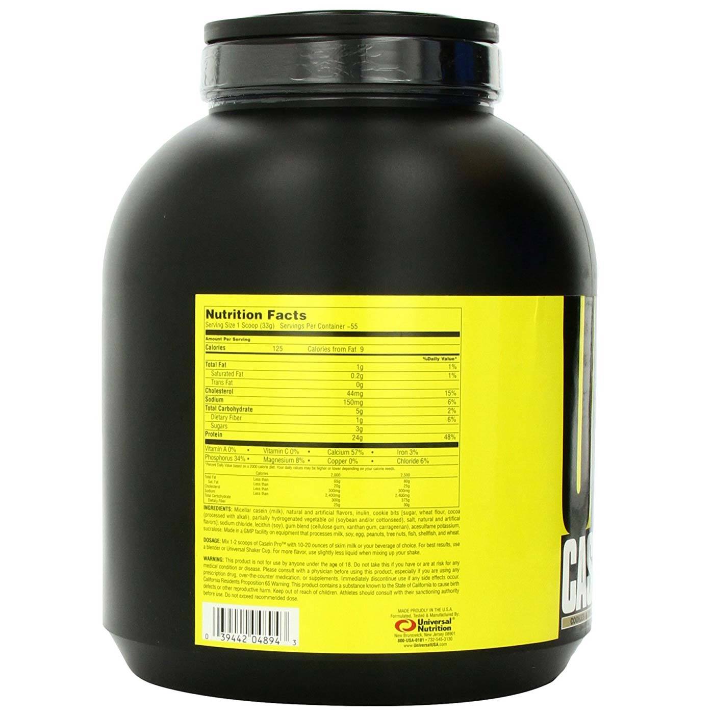 Universal Nutrition Casein Pro, Cookies & Creams - 4 lbs - Imagem 2