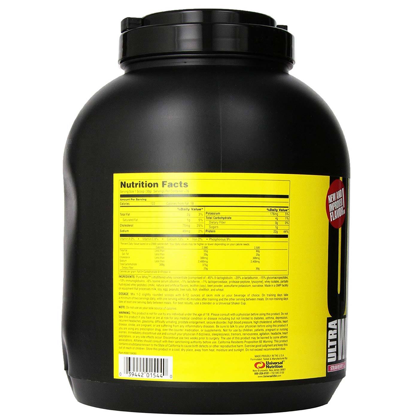 Universal Nutrition Ultra Whey Pro, morango - 5 lbs - Imagem 2