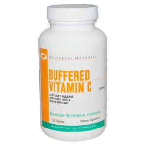 Universal Nutrition, Vitamina C Tamponada, Liberação Sustentável 1,000 mg - 100 Tabletes