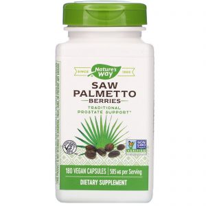Nature's Way, Bagas de Saw Palmetto, 585 mg, 180 Cápsulas Vegetais