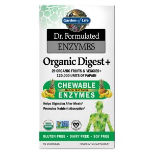 Garden of Life, Digest + Enzimas Orgânicas - 90 Tabletes Mastigáveis